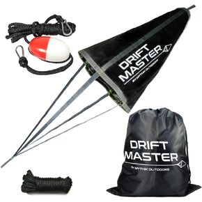 Mythik Lures Drift Master - Premium Drift Sock for Small Fishing Boat, Pontoon, or Kayak Fishing [Complete Kit Included] - Quality Trolling Bag Used Like A Trolling Plate