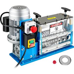 VEVOR Manual Wire Stripping Machine, 0.06''-0.98'' Copper Stripper with Hand Crank or Drill Powered, Visible Stripping Depth Reference, Portable Aluminum Frame Wire Peeler for Scrap Copper Recycling
