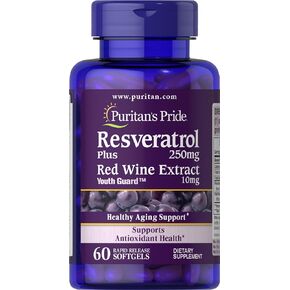Puritan's Pride Resveratrol 250 mg, 60 Count