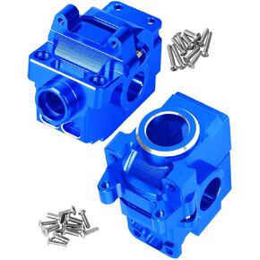 جزء ترقية علبة التروس من RCMYou لعلبة التروس 1/10 Slash/Stampede/Hoss/Rustler VXL 4X4، علبة نقل الحركة الأمامية والخلفية من الألومنيوم، قفزات علبة التروس، أحمر