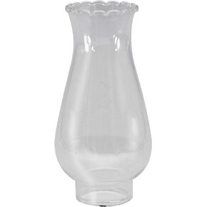 Hyoola Oil Lamp Chimney - Hurricane Lamp Glass Replacement - Crimped Top - 3.5" H - Small