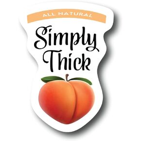 Simply Thick | Waterproof Decal Sticker | 3 Inch | Car Auto Truck Van Window Wall Laptop Cell | CS104-2PK