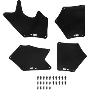 HECASA Splash Guard Fender Liner Shields Kit Compatible with 2007-2022 Toyota Tundra & Sequoia Mud Flaps Mudflap Apron Replacement for 537360C030 537370C030