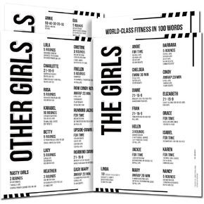 The Girls Sport Poster Set - 4 Exercise Workout Posters with 41 Collection of Original Named WODs Cross Training Benchmarks - (4 Laminated Posters A3) in Saudi Arabia