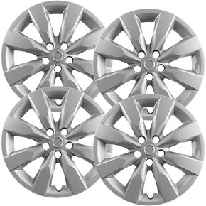 Hubcaps.com Premium Quality 16 Silver Hubcaps Wheel Covers fits 2014 2015 2016 Toyota Corolla, Heavy Duty Construction (Set o 61172AMS-4 0