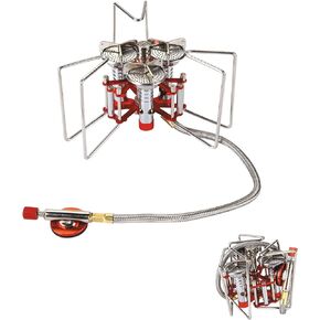 Bulin Backpacking Camping Stove, 5800W Portable Folding Lightweight Camp Gas Stove, Single Adjustable Pocket Emergency Survival Cooking Burner Kit for Outdoor, Hiking, with Carry Bag