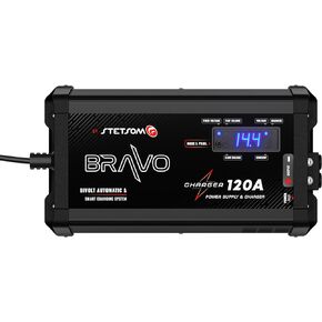 Stetsom Bravo Charger 120A Bivolt – US Standard Plug, Car Audio Battery Charger, Car Audio Battery Supply, Automotive Battery Charger, Car Audio Power Supply, Car Battery Maintainer, Battery Charger