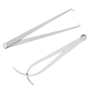 Heyiarbeit 350mm 14-inch Inside Outside Caliper Stainless Steel Firm Friction Joint Measuring Tool 1 Pair
