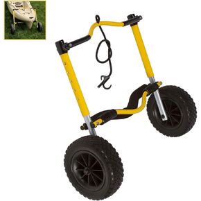 Suspenz Kayak Canoe Transport Cart, Large or XL End Carrier Trolley with Airless Wheels, Yellow
