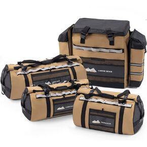 مجموعة حقائب سان هيما المكونة من 4 قطع للمغامرات/الطرق الوعرة - 3 أكياس من القماش الخشن مقاومة للماء (50 لتر/70 لتر/110 لتر) وحقيبة قمامة بإطار احتياطي، حقائب أمتعة شديدة التحمل للسفر والصيد والتخييم ومقاومة للعواصف in Kuwait