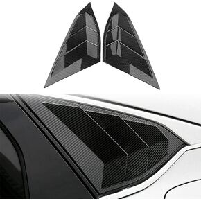 Racing Style Rear Side Window Louvers Compatible with Honda Accord 2018 2019 2020 2021 2022 10th Gen Air Vent Scoop Shades Cover Blinds (Carbon Fiber Pattern)