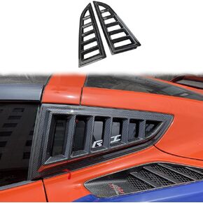 Carbon Fiber Side Window Louvers Air Vent Shades Cover Blinds for Chevrolet Corvette C7 2014-2019