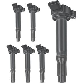 Marsram Ignition Coil Pack UF487 for 2005-2019 Toyota Camry RAV4 Sienna 4Runner Avalon 2006-2018 Lexus IS250 RX350 ES350 IS300 IS350 3.5L Replaces for 90919-A2002 90919-A2007 90919-02251 6pcs