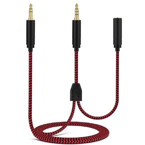 Asobilor HD60 Chat Link Audio Adapter Replacement for Elgato HD60, HD60S+, HD60 X, HD60Pro, 4K60 PRO Game Capture Card, Works on Switch PS5, PS4, Xbox One, Xbox X/S(Red, 6.9Ft)