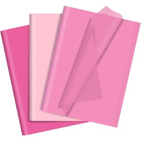 60 Sheets Tissue Paper for Packaging Gift Bags Decoration, Mixed Pink Wrapping Tissue Paper Bulk for DIY Art Crafts Birthday Wedding Halloween, 14 X 20 Inch