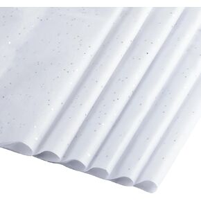 Silver Speckled White Tissue Paper for Gift Bags - Sparkled Gift Tissue Paper for Gift Wrapping- Tissue Paper for Arts and Crafts, Large 20 X 20 Sheets Bulk Tissue Paper for Packaging in Kuwait