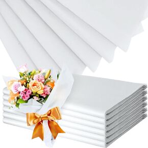 VOKOY 200 Sheets 20" x 30" White Tissue Paper, Large Tissue Paper Sheets Tissue Paper Bulk for Gift Packing Preserving Moving Storage Weddings Birthday Easter Mother's Day Party