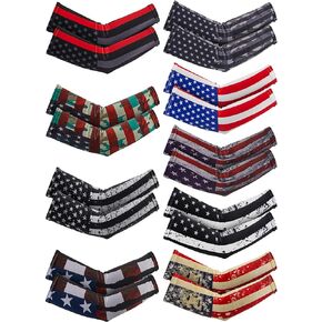 Jecery Kids Youth Arm Sleeves Baseball Football Cooling American Flag Compression for Teen Youth Sun Protection Sleeve Baseball Athletic Basketball Sleeve Cover, 11-14 Years