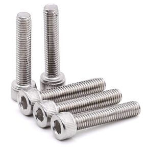 5/16-18 x 3 (12 pcs) Socket Head Cap Screws, Allen Hex Drive, 18/8 Stainless Steel 304, Full Thread, Bright Finish, Coarse Thread