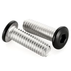 1/4-20 x 3/4" Socket Cap Allen Bolts, Flat Round Head Connector Bolts Screws for Furniture, Stainless Steel 304, Full Thread, 25 PCS