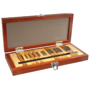 Mitutoyo 516-101-26, Steel Micrometer Inspection Gage Block Set, Metric, ASME Grade AS-1, 10 Blocks
