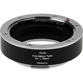 Fotodiox Pro 15mm Automatic Macro Extension Tube Compatible with L-Mount Alliance MILC Cameras for Extreme Close-up Photography