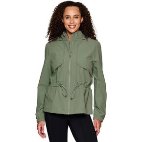 Avalanche Quick Drying Ripstop Jacket for Women, Adjustable Fit Lightweight Zip Up Hiking Jacket Hoodie with Drawstring Waist