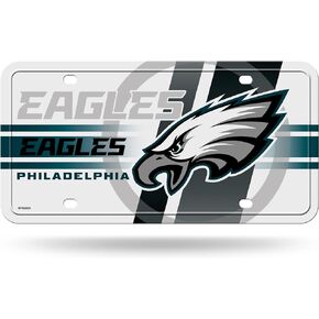 Rico Industries NFL Football Philadelphia Eagles White Metal Auto Tag 8.5" x 11" - Great for Truck/Car/SUV