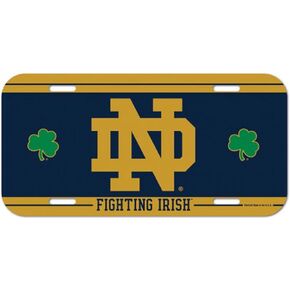 لوحة ترخيص بلاستيكية من WinCraft Notre Dame Fighting Irish NCAA مقاس 6 × 12 بوصة
