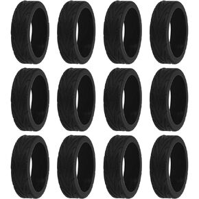 PATIKIL Luggage Wheels Covers, 12Pcs Luggage Wheel Protector Covers Silicone Suitcase Wheel Covers for Suitcase Most 8-Spinner Wheels Caster, Black