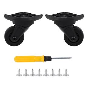 1 Pair Replacement Wheels for Luggage Swivel Casters Black 1.67 inch W142
