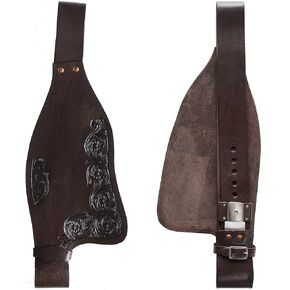 Horse Western Adult Tooled Brown Leather Replacement Saddle Fenders 5219