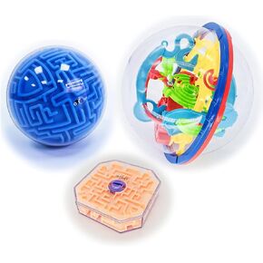 3D Puzzle Game Ball and Mini Cube, 3D Maze Ball, Brain Teaser Puzzles Sphere Globe Game and Training Labyrinth Toy Gifts for Kids, Educational Toy