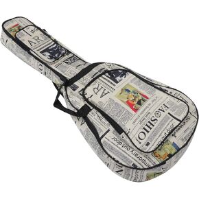 حقيبة جيتار EXCEART مقاس 40/41 بوصة على شكل صحيفة إسفنجية مبطنة لحمل الجيتار حقيبة ظهر جيتار مقاومة للماء قابلة للتعديل حقيبة جيتار كلاسيكية هدية (نمط عشوائي) in Kuwait