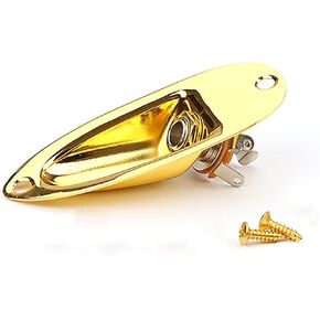 WLDJXLGL Boat style 1/4 inch Guitar Input Jack Socket Plate Output Loaded parts Guitar Strat jack for Fender Stratocaster Strat St Mono for Electric Guitar Replacement Parts (Chrome)