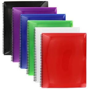 Poly 8 Pocket Organizer File Folder Letter Legal Document Organizer Perfect for Office, College, School and More (Pack of 6) - by Emraw