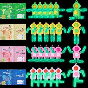 24PCS Fidget Spinner Toys Bulk, Glow Pop Spinner Keychains, Transformable Robot Astronaut Sensory Toys for Kids Classroom Prizes in Kuwait