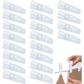 20 PCS Hanger Clips for Pleated Paper Blinds Shades, Multi-Purpose Plastic Hanger Clips Clear Plastic Blinds Clips Strong Pinch Finger Clips for Window Blinds Shades Clips That Hold Curtains