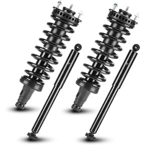 Front Rear Complete Coil Spring Strut Assembly Shock Absorber Fit for Buick Rainier 2004-2007, for Chevrolet Trailblazer Gmc Envoy 2002-2009, for Trailblazer EXT 2002-2006, 171341 37241