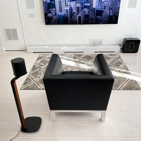 حامل أرضي فاخر من ynVISION.DESIGN متوافق مع Sonos One وSonos One SL وSonos Play:1 (أسود) in Kuwait