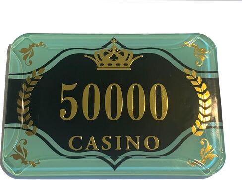 Acrylic Denominated Rectangular Poker Chips Plaques Jetons - 5 Pieces (1,000,000 Purple) in Saudi Arabia