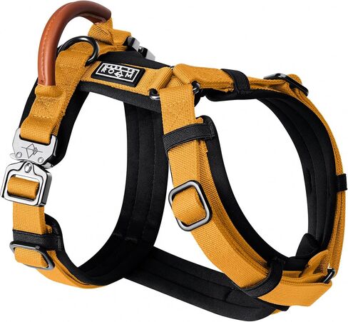 MADE TO ROAM Premium Explorer Harness - Y-Shaped Dog Harness with Adjustable Durable Nylon, Soft Padding, Metal Buckles and Leather Handle for Small, Medium, Large Dogs (California Horizon, Size 5) in Saudi Arabia