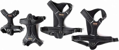 Mighty Paw Sport Harness - No-Pull Front Attachment - Neoprene Padded Lining - Reflective Stitching - Two Leash Attachment Options - Weather-Proof Harness - Adjustable Dog Harness (X-Small, Black) in Saudi Arabia
