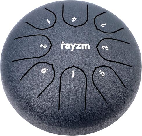 Titanium Steel Tongue Drum with a Carry Bag, 5 Inches (13cm) 8 Notes Diatonic Scale Handpan Tank Drum Kit, Portable C-Key Percussion Instrument. in Saudi Arabia