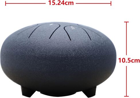 Titanium Steel Tongue Drum with a Carry Bag, 5 Inches (13cm) 8 Notes Diatonic Scale Handpan Tank Drum Kit, Portable C-Key Percussion Instrument. in Saudi Arabia