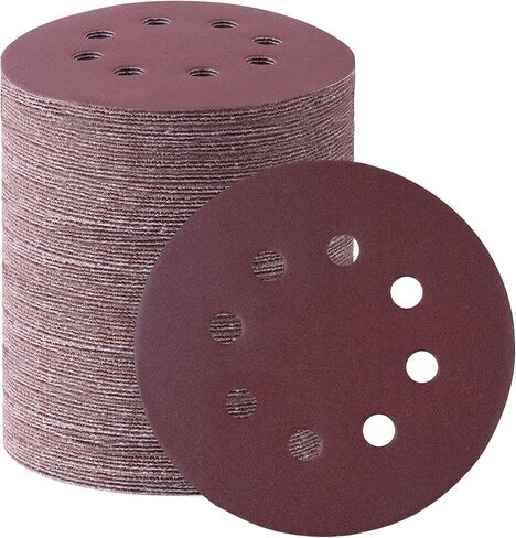 Sanding Discs 110 PCS Sandpaper 5 Inch 8 Hole Sanding Pads 150 Grit Sanding Disc Hook and Loop Round Orbital Sander Pads for Sanding in Saudi Arabia