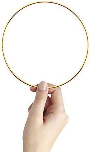 SUNTQ Macrame Hoops Ring for Dream Catcher Metal Crafts Round Brass Plated (Gold,Pack of 10) (2 inch, Gold) in Saudi Arabia