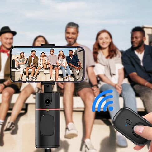 Auto Face Tracking Tripod,360°Rotation Phone Camera Mount Smart Shooting Holder with Remote Selfie Stick,No App,Gesture Control,with 2pcs LED Light in Saudi Arabia