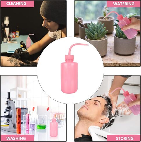 AKOLAFE 10 قطع زجاجة غسيل 8 أوقية ضغط زجاجات للوشم 250 مل زجاجة وشم مع مقياس زجاجة بخ بلاستيكية للسوائل زجاجة شطف لاش لملحقات رمش تجارب المختبر لوازم الري in Kuwait