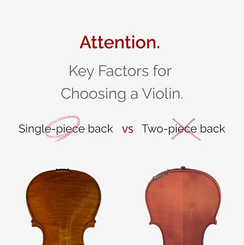 CLAVIO Violin Set 4/4 Full Size, 3/4 Size Fiddle Solidwood and Ebony Fittings with Hard Case, Shoulder Rest, Strings, Bow, Rosin, Tuner and Spruce Panel, Maple Wood 1-piece Back (Antique Brown, 3/4) in Saudi Arabia